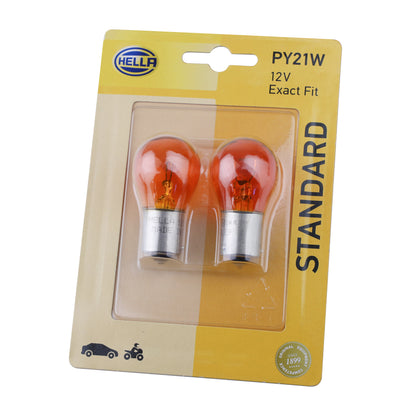 2x Hella AMBER Indicator Bulbs (Offset Pins)