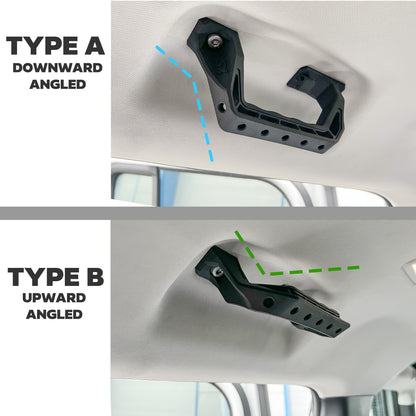 2x Roof Grab Handles for Land Rover Defender L663 - for REAR handles - Downward Angled