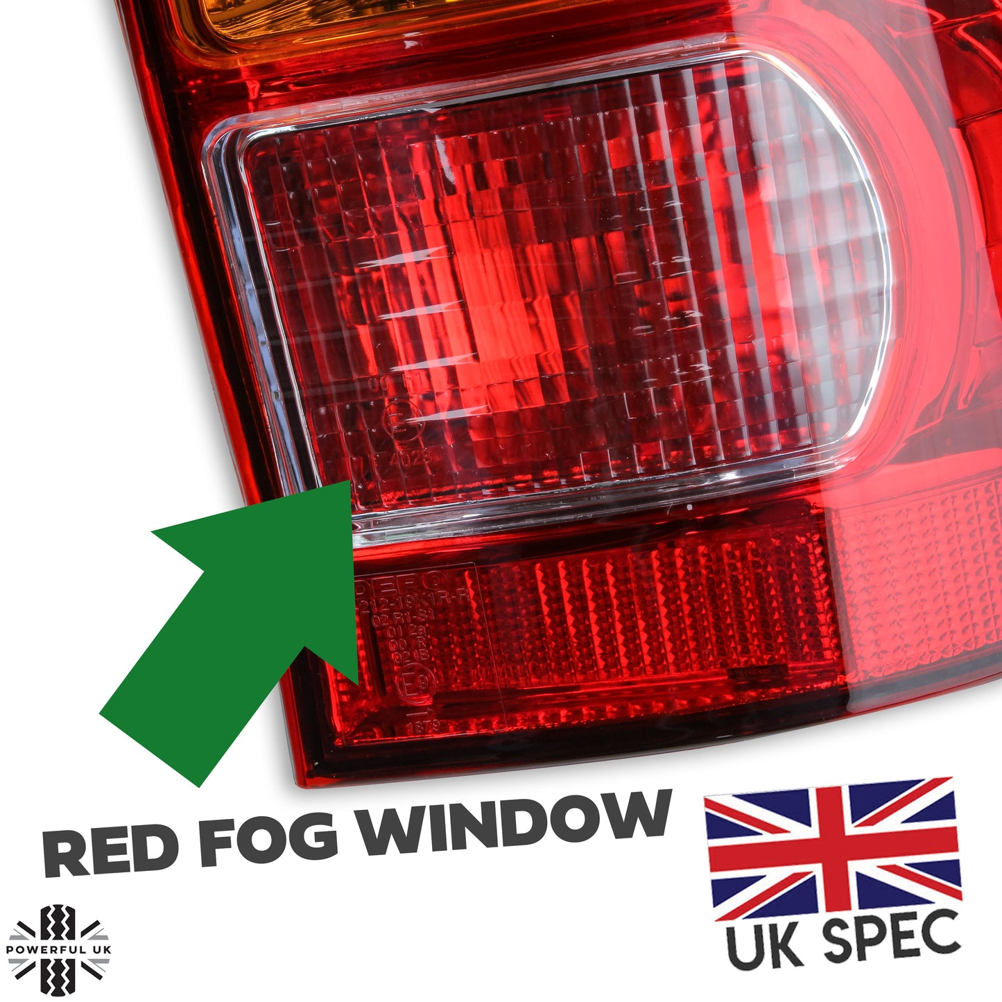 Toyota Hilux Mk6 / Vigo Rear Light - With E Mark - UK Spec Red Fog - RH