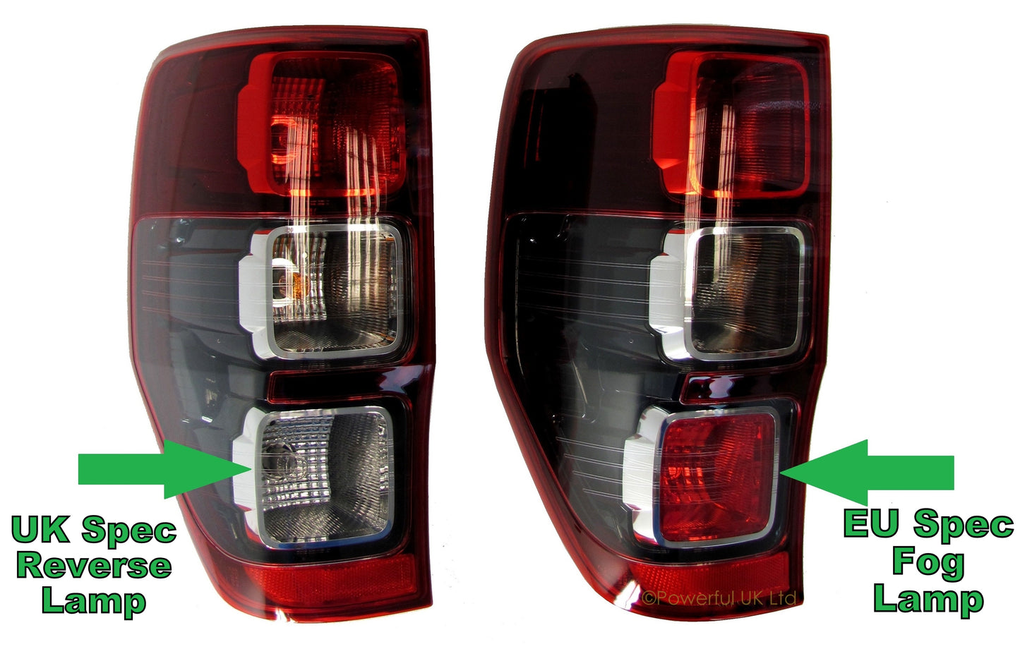 Rear Light 2012 on Red/Black (aftermarket) - LHD Spec - LH - for Ford Ranger