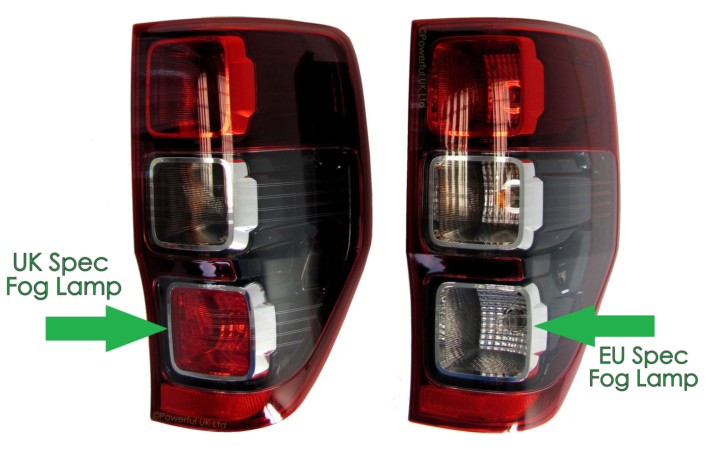 Rear Light 2012 on Red/Black (aftermarket) - LHD Spec - RH - Ford Ranger