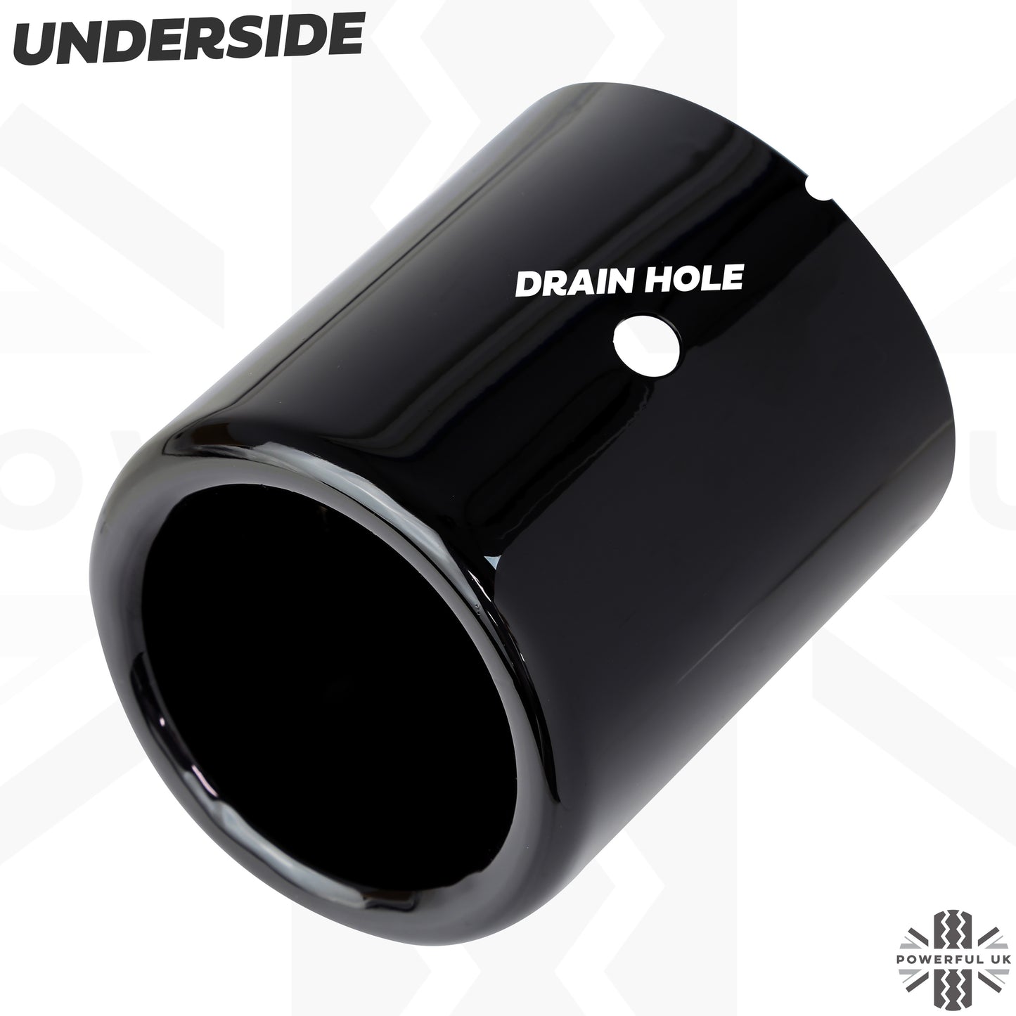 Round Exhaust Tips for Range Rover Sport L494 (2014-17) - Black - PETROL - Pair