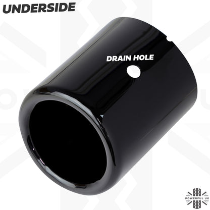 Round Exhaust Tips for Range Rover Sport L494 (2014-17) - Black - PETROL - Pair