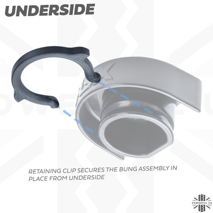 2x Tow Eye Bungs for Land Rover Defender L663 - Chequer Plate Top