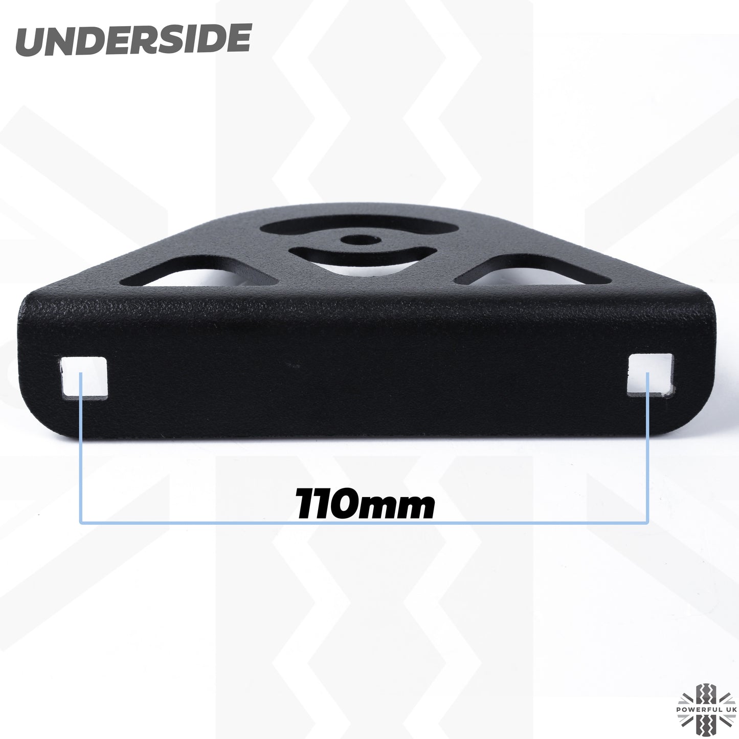 Roof Accessory Mount End Plates x2 for Land Rover Defender L663 - Black