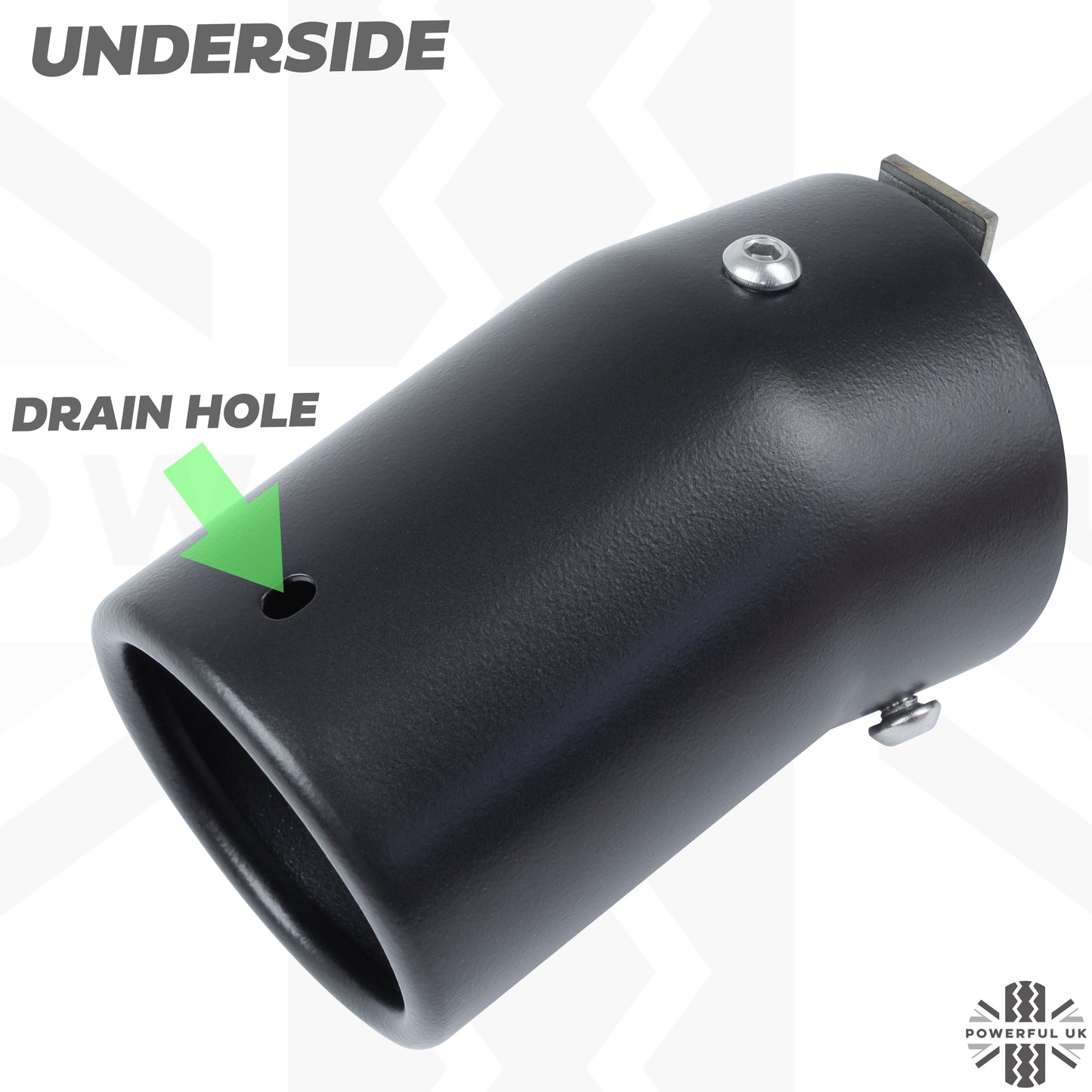 Exhaust Tips for Land Rover Defender L663 (for 55mm exhaust) - Technical Black