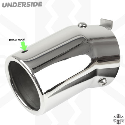 Exhaust Tips for Land Rover Defender L663 (for 55mm exhaust) - Stainless