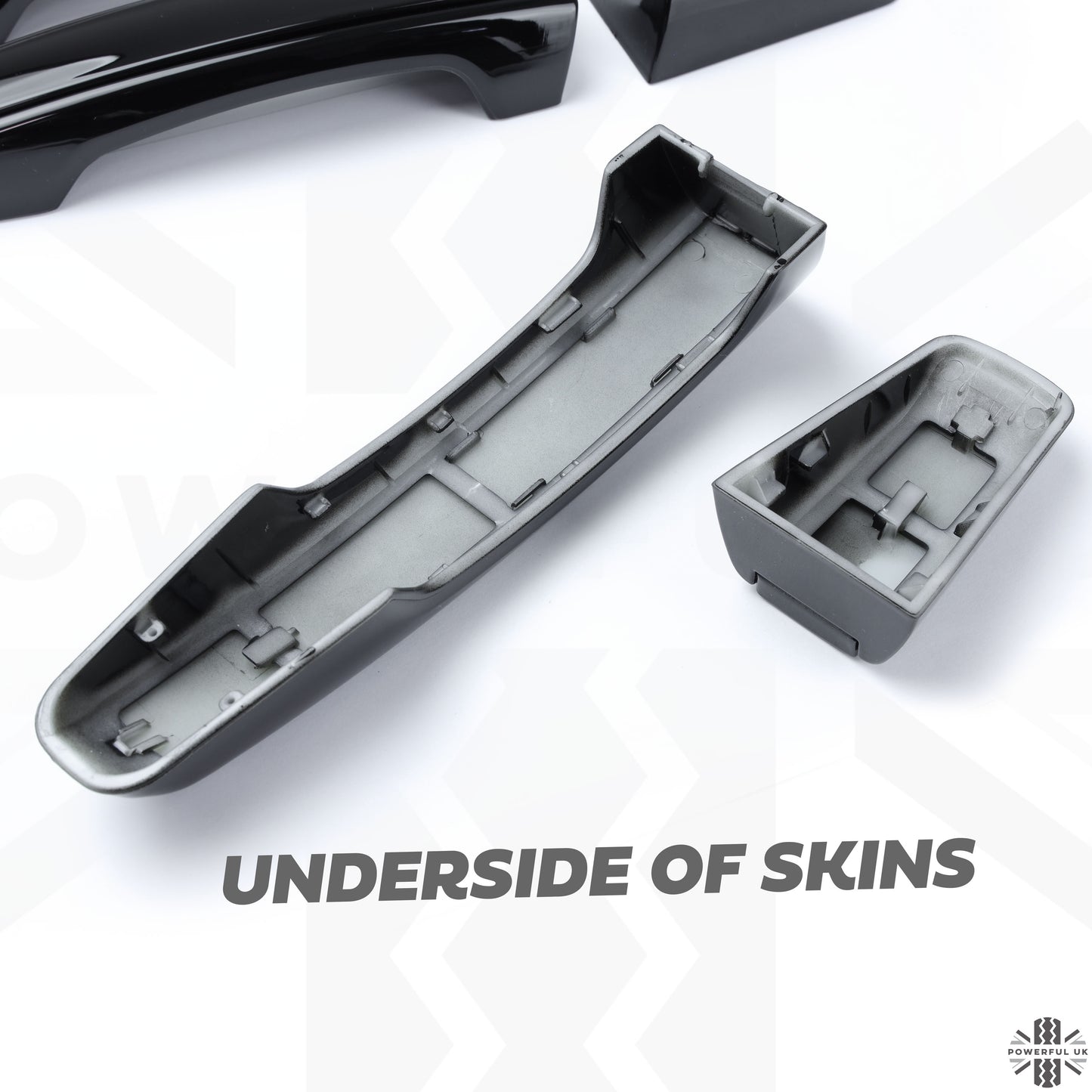 'Autobiography Style' Door Handles Skins in Black for Range Rover L405 - 8pc with Left Key Release