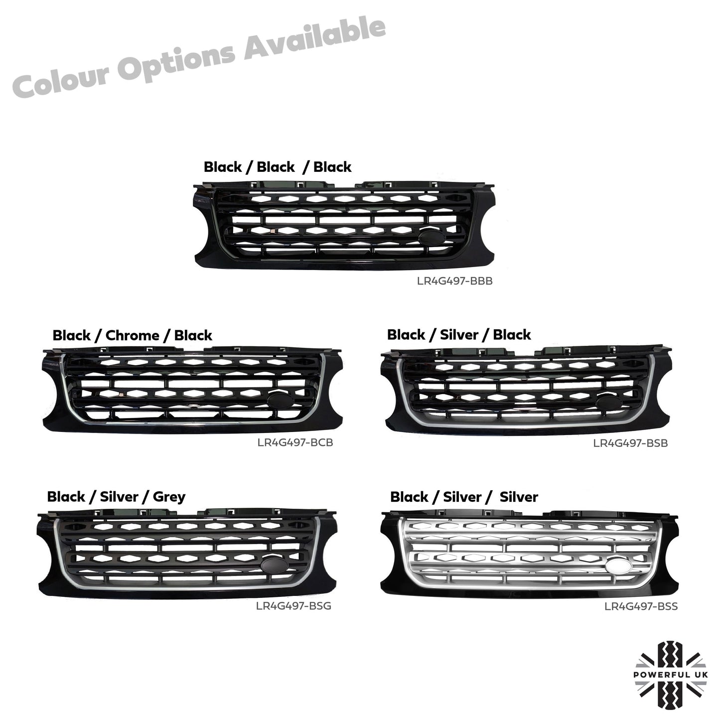 Front Grille "facelift look" - Full Black - for early Land Rover Discovery 4