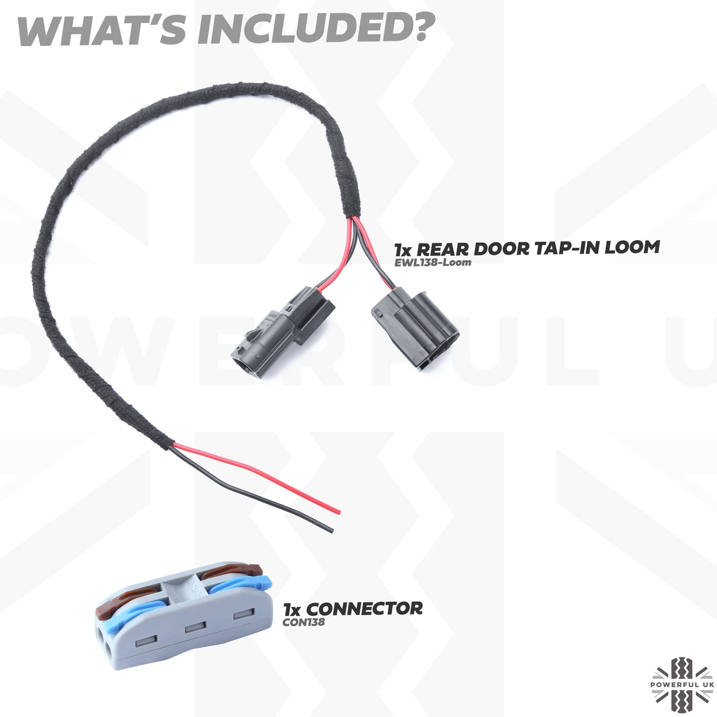 Rear Door Internal Release Tap-In Loom for Land Rover Defender L663