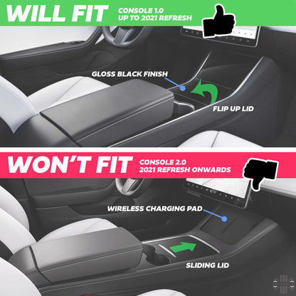 Centre Console Storage Tray/Cup Holder for Tesla 'Model 3' 2017-20