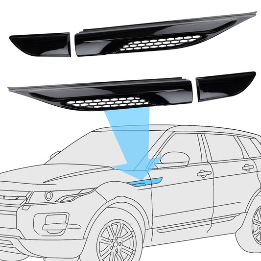 Side Vent ASSEMBLIES (4 pc kit) - Gloss Black for Range Rover Evoque