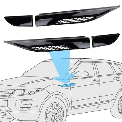 Side Vent ASSEMBLIES (4 pc kit) - Gloss Black for Range Rover Evoque