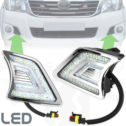 Toyota Hilux Mk7 (2011-15) Front Bumper Vent LED Light Kit