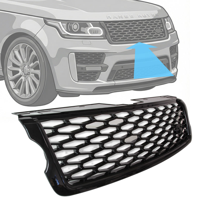 Front Grille - All Black - Aftermarket for Range Rover L405 SVO Style