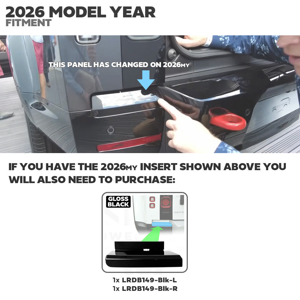 LED rear light upgrade kit for Land Rover Defender L663 - White+Amber