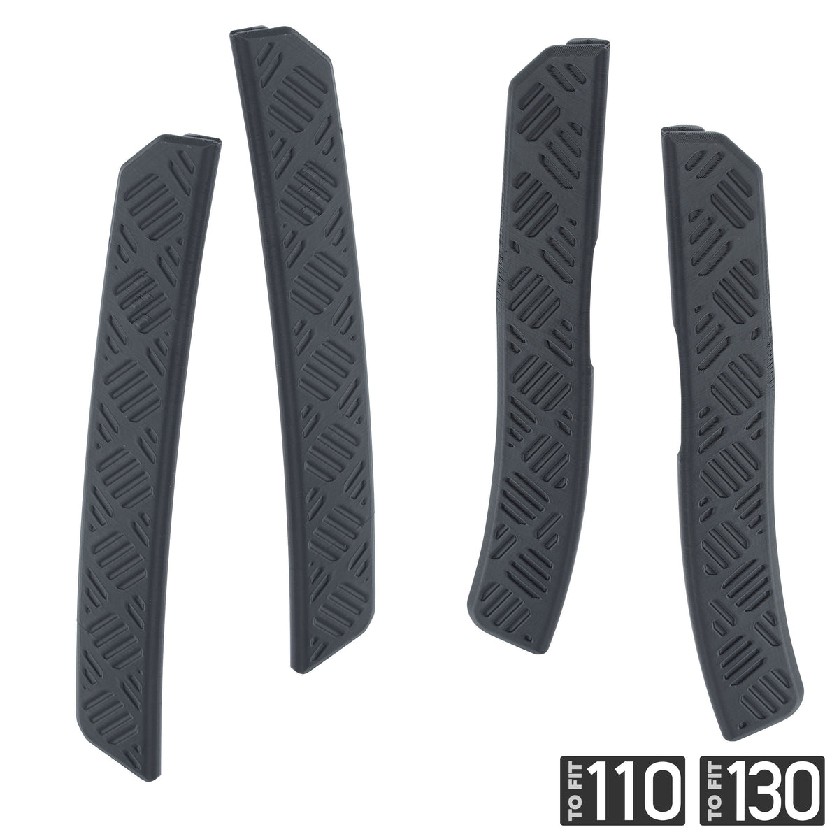 4pc Door Edge Protection Strips for Land Rover Defender L663 110/130 - Chequer Pattern