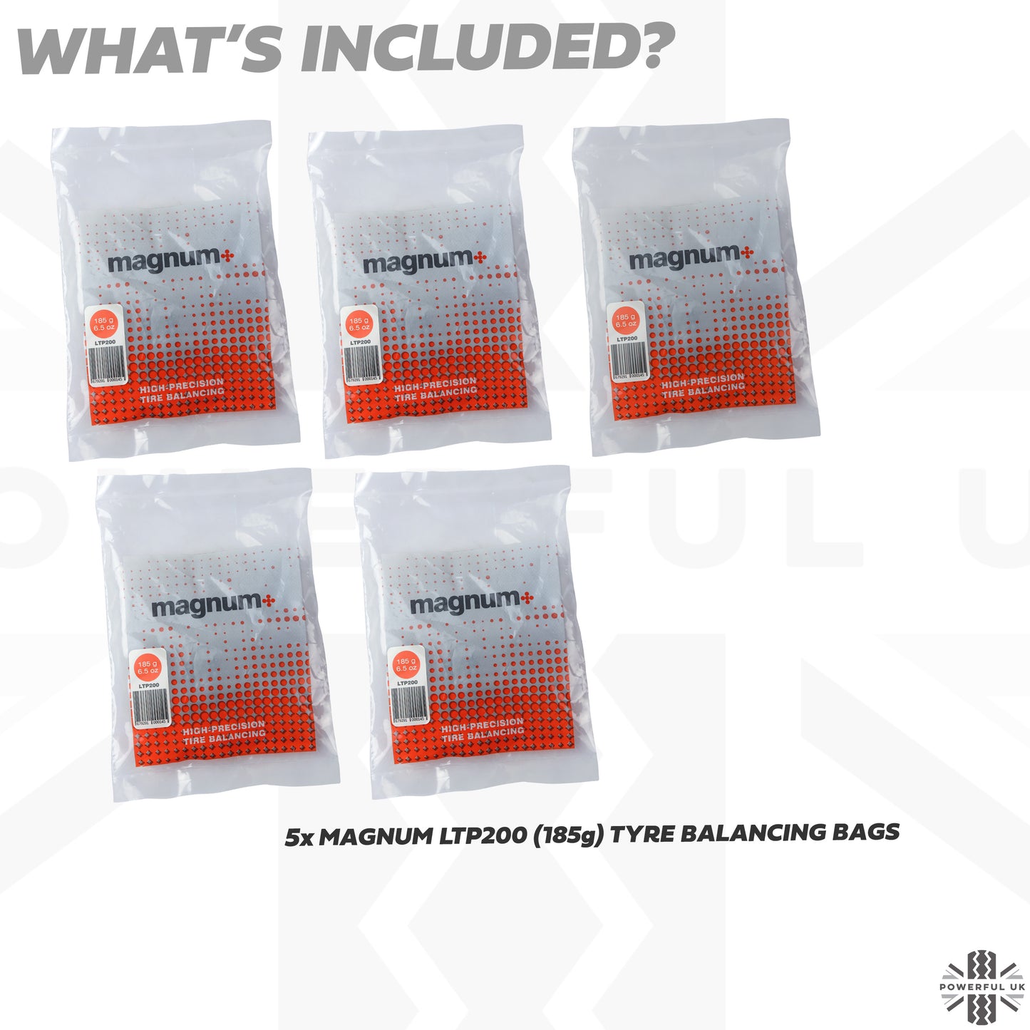 MAGNUM+ Tyre Balancing Beads - 5x 185g Bags