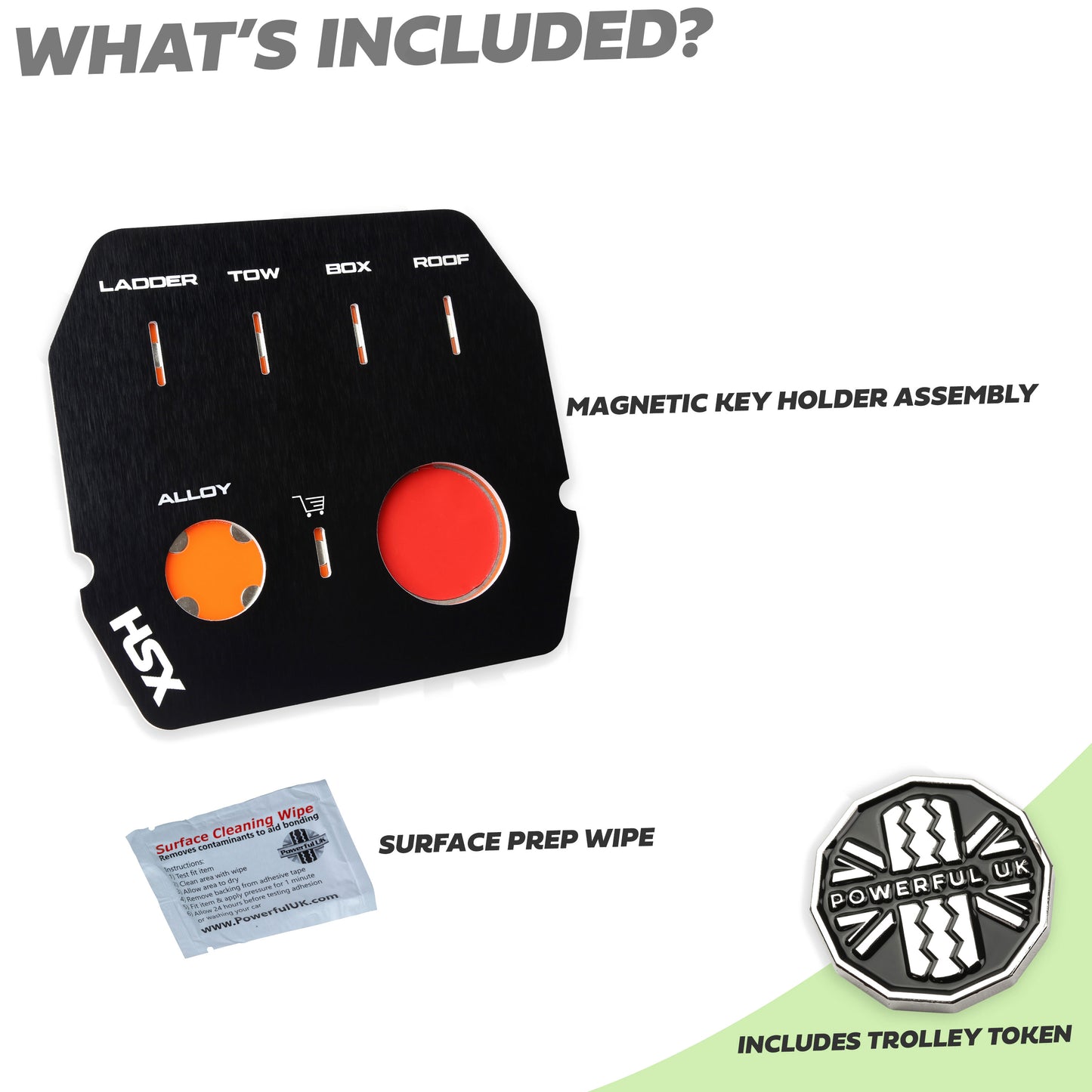 Cubby Box Key Organiser - ALLOY Wheel Type - for Land Rover Defender L663