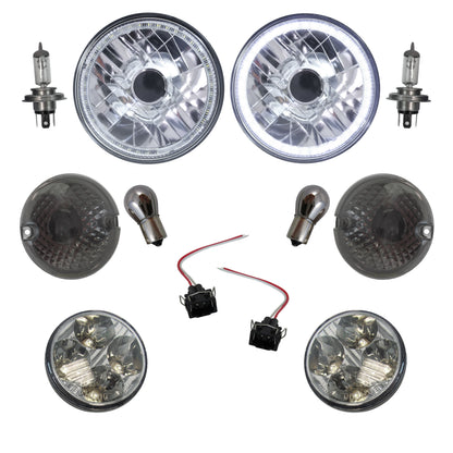 Smoked Light Kit for Land Rover Defender SVX Grille - RHD