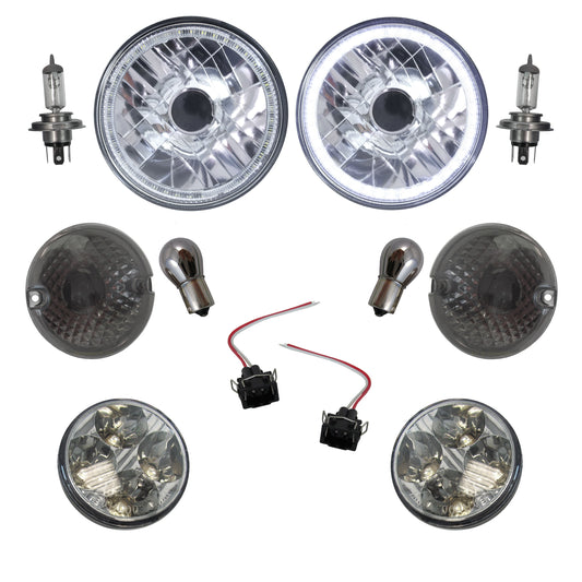 Smoked Light Kit for Land Rover Defender SVX Grille - RHD