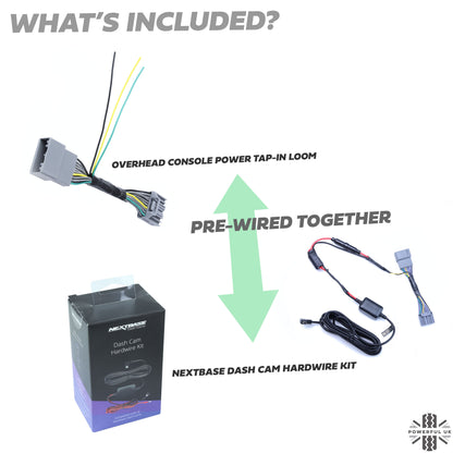 Nextbase Dash Cam Hardwire Kit For Range Rover Evoque 1 with EARLY overhead console