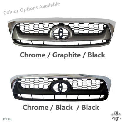 Mk6 Front Grille - Chrome & Black - for Toyota Hilux