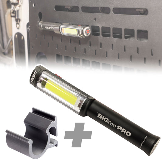 'Big Larry Pro' Torch + Mount Kit for Folding Picnic Table for Land Rover Defender L663 - Horizontal