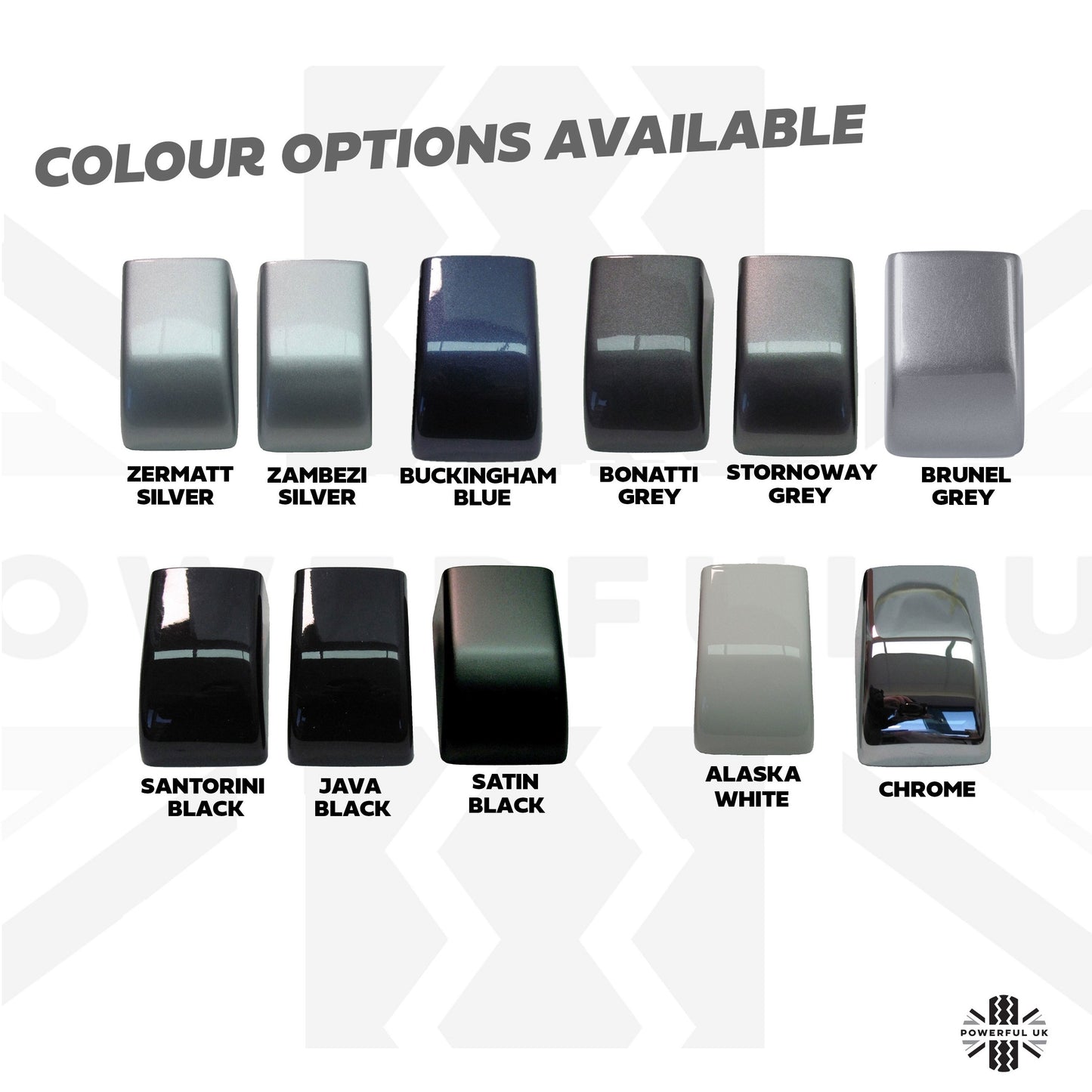 Door Handle Covers (9pc set) for Range Rover L322 -  Satin Black