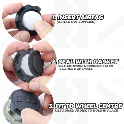 AirTag Holder for Land Rover 63mm Wheel Centre Cap