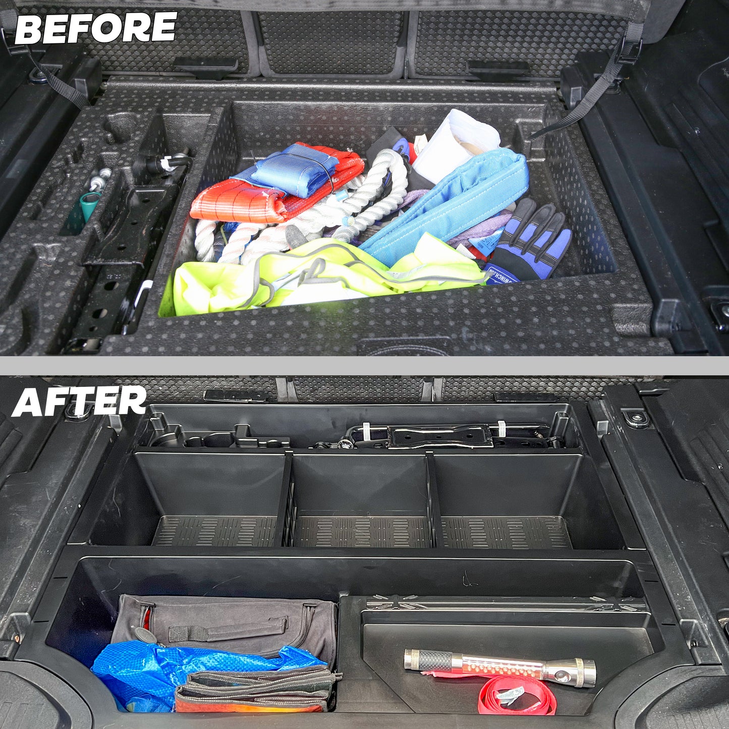 Under Boot Floor Storage Box + Table for Land Rover Defender L663(110)