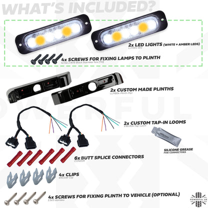 LED rear light upgrade kit for Land Rover Defender L663 - White+Amber