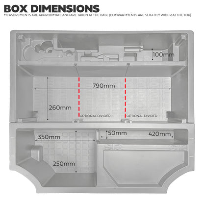 Under Boot Floor Storage Box + Table for Land Rover Defender L663(110)