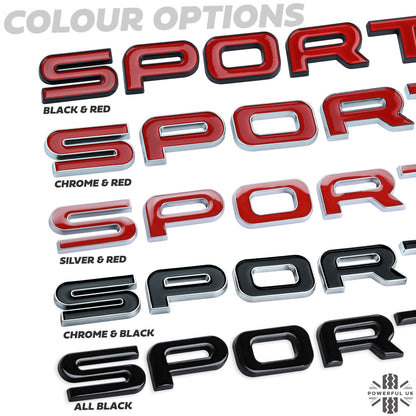 Tailgate SPORT Lettering - Black & Red for Land Rover Discovery Sport