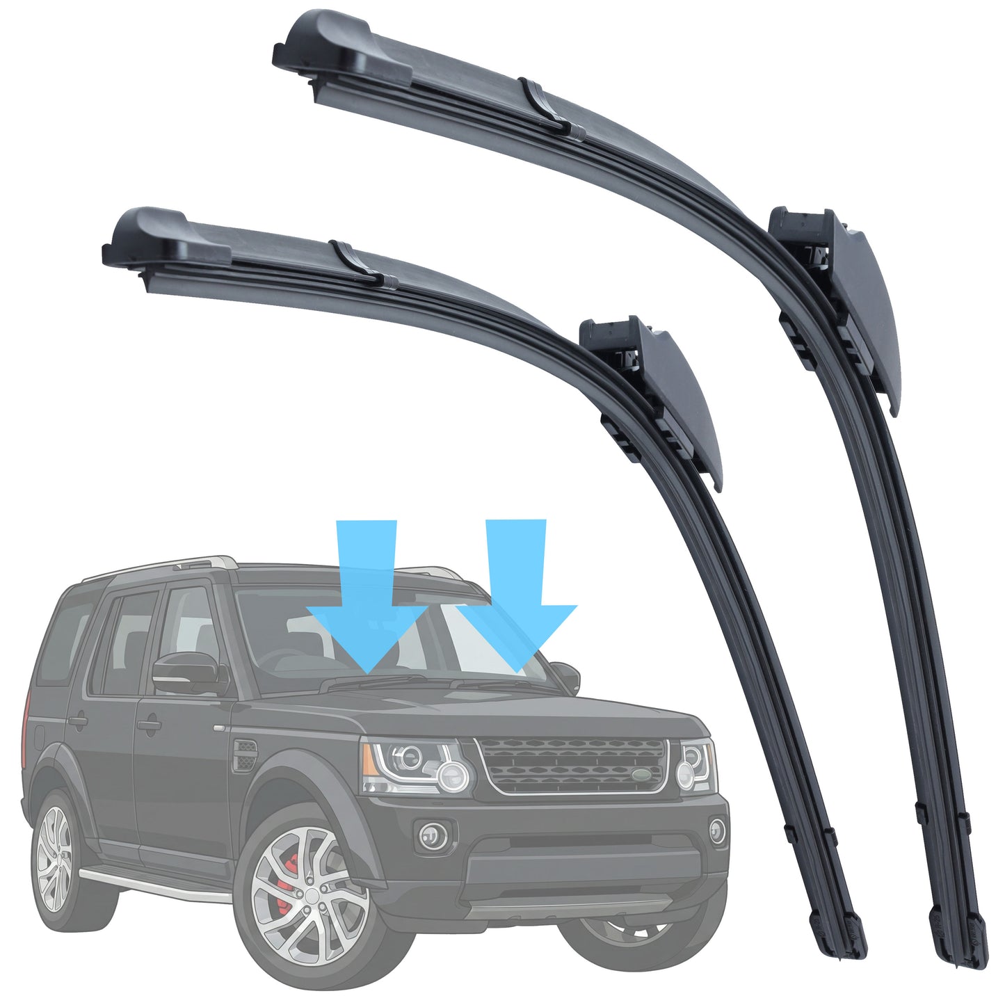 2x Aftermarket Windcreen Wiper Blades for Land Rover Discovery 3/4