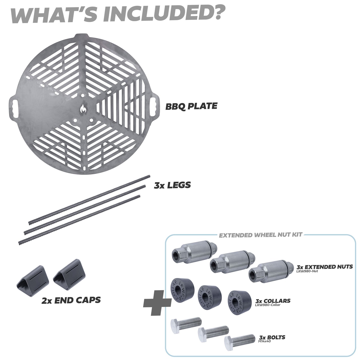 BBQ & Spare Wheel Mount Kit for Land Rover Defender L663
