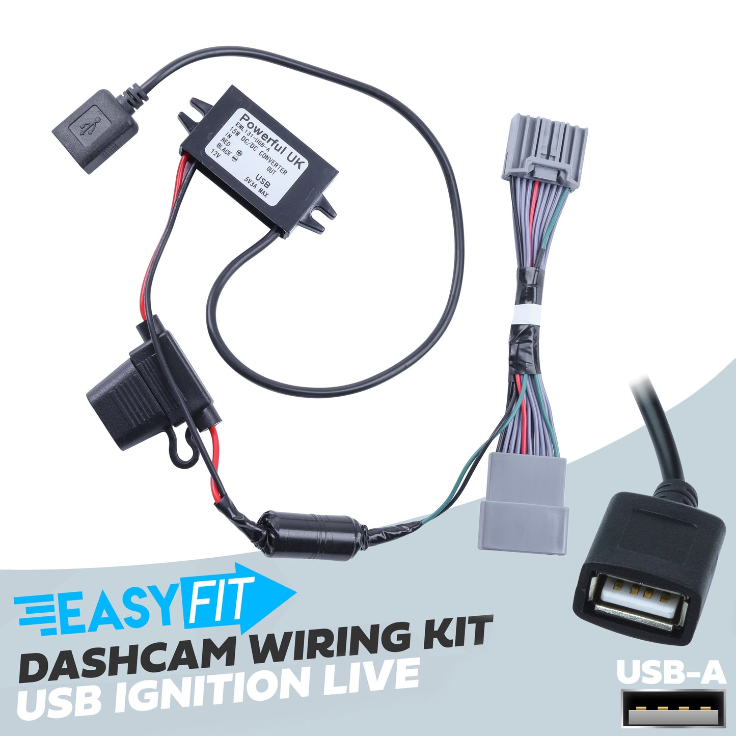 Dash Cam Overhead Console Wiring Kit for Range Rover Sport L461 - USB-A