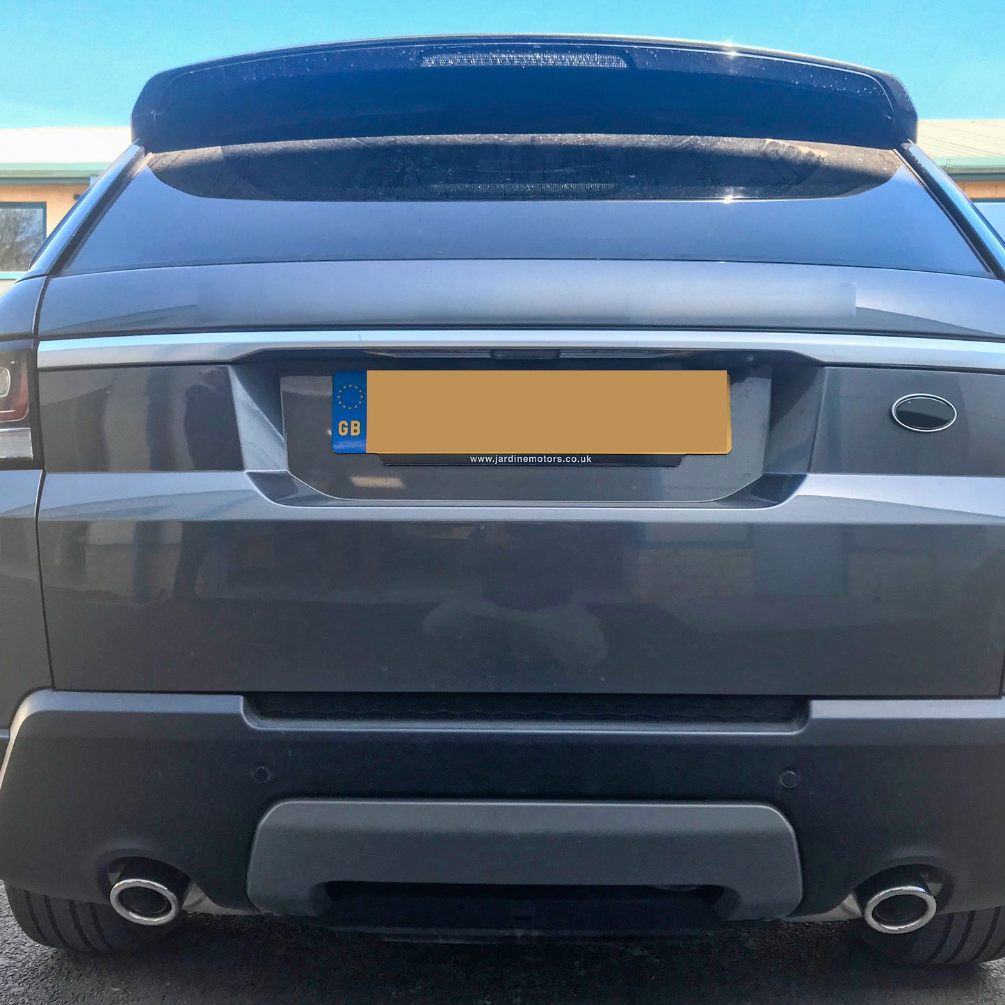 Round Exhaust Tips - Pair - DIESEL - Gloss Black for Range Rover Sport L494 (2014-17)