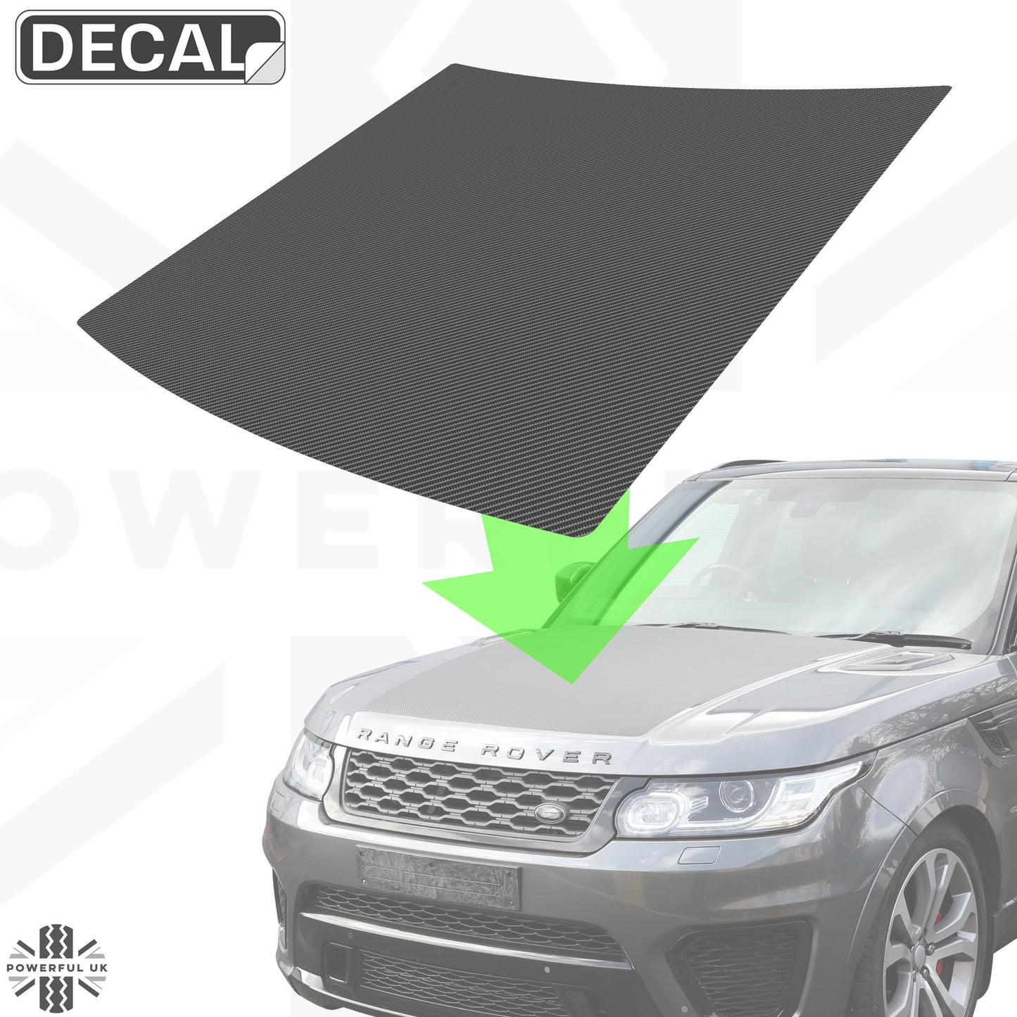 Bonnet Decal - Carbon Fibre for Range Rover Sport L494 (2014-17)
