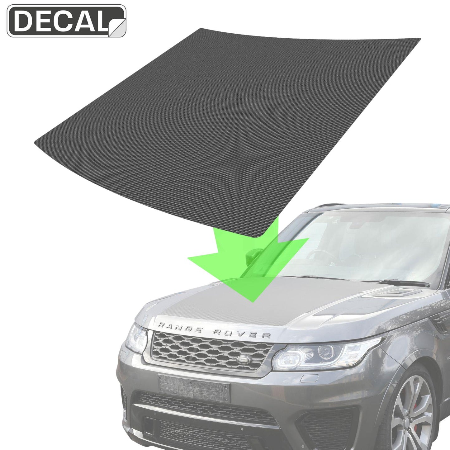 Bonnet Decal - Carbon Fibre for Range Rover Sport L494 (2014-17)