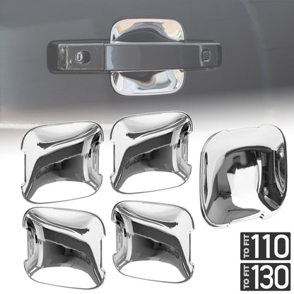 Door Handle Scuff Plates (5pc) for Land Rover Defender L663 110/130 (4 door) - Chrome