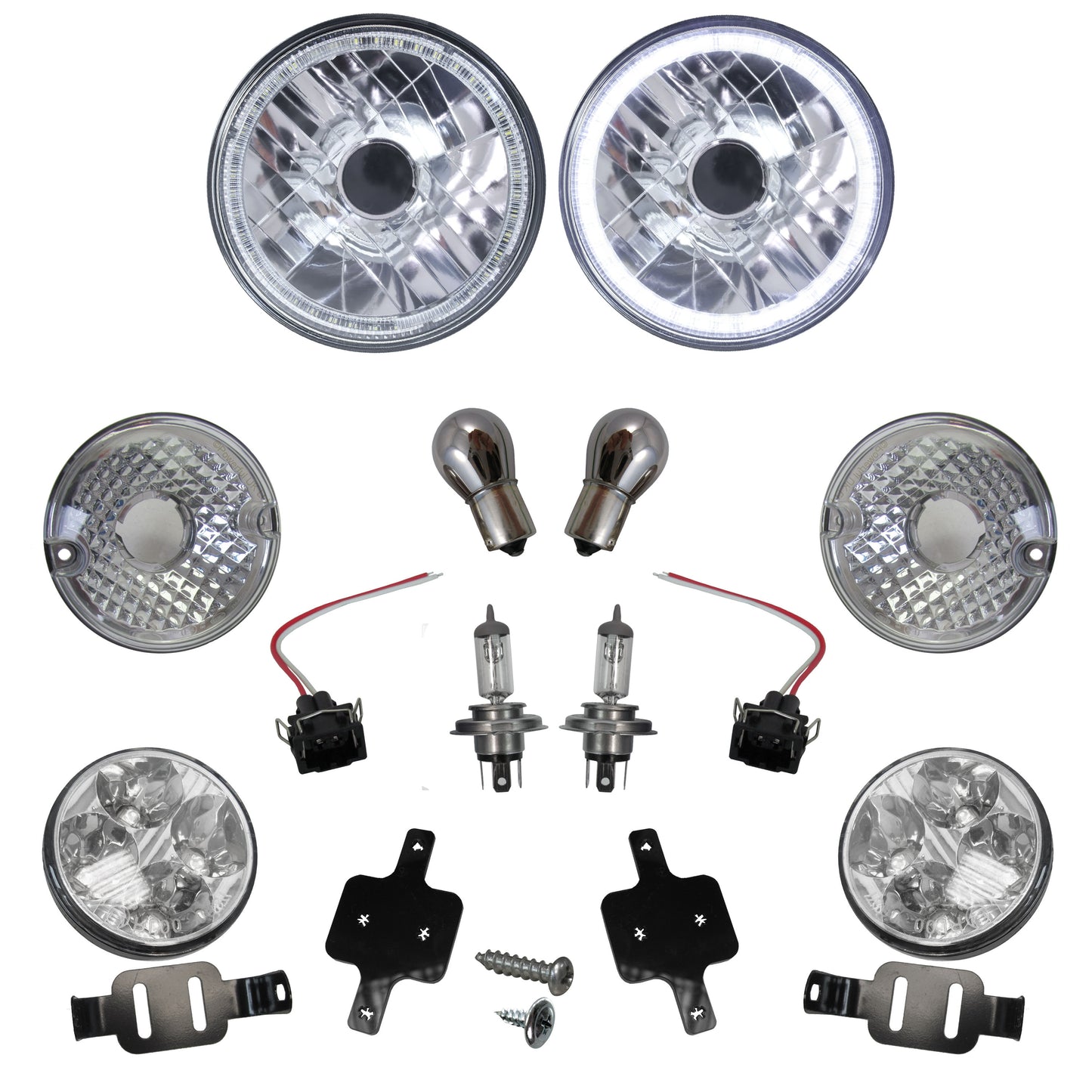 Clear Light Kit for Land Rover Defender SVX Grille - RHD