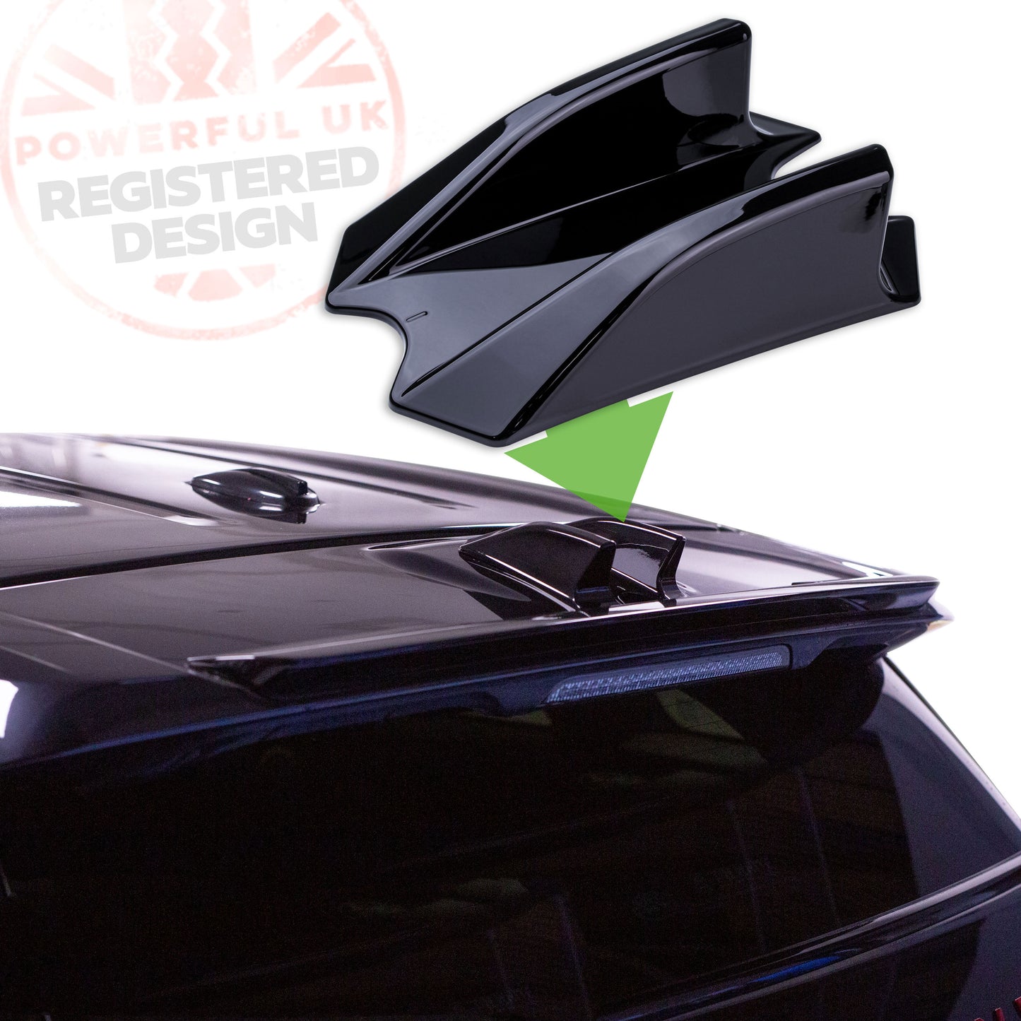 Rear Roof Spoiler Dummy Twin Aerial Range Rover Evoque 2011-15