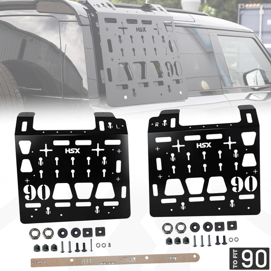 Molle Plate Kit - Black - Mix Design - PAIR - for Land Rover Defender L663 (90 Model)