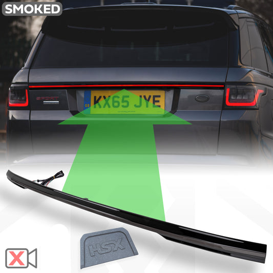 Rear Tailgate LED Lightbar for Range Rover Sport L494 WITHOUT reverse camera - SMOKED Lens