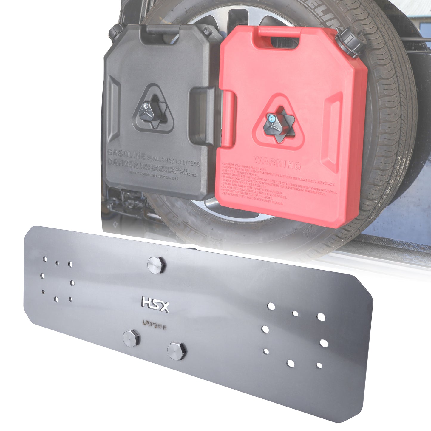 Fuel Can Spare Wheel Mount Kit for Land Rover Defender L663 - Twin Can