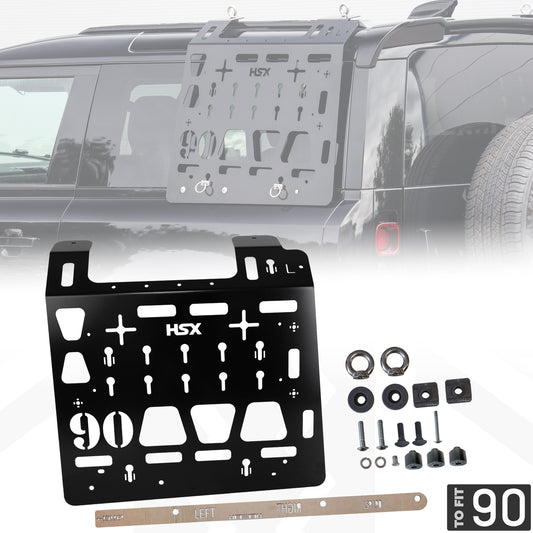 Molle Plate Kit - Black - Mix Design - LH - for Land Rover Defender L663 (90 Model)