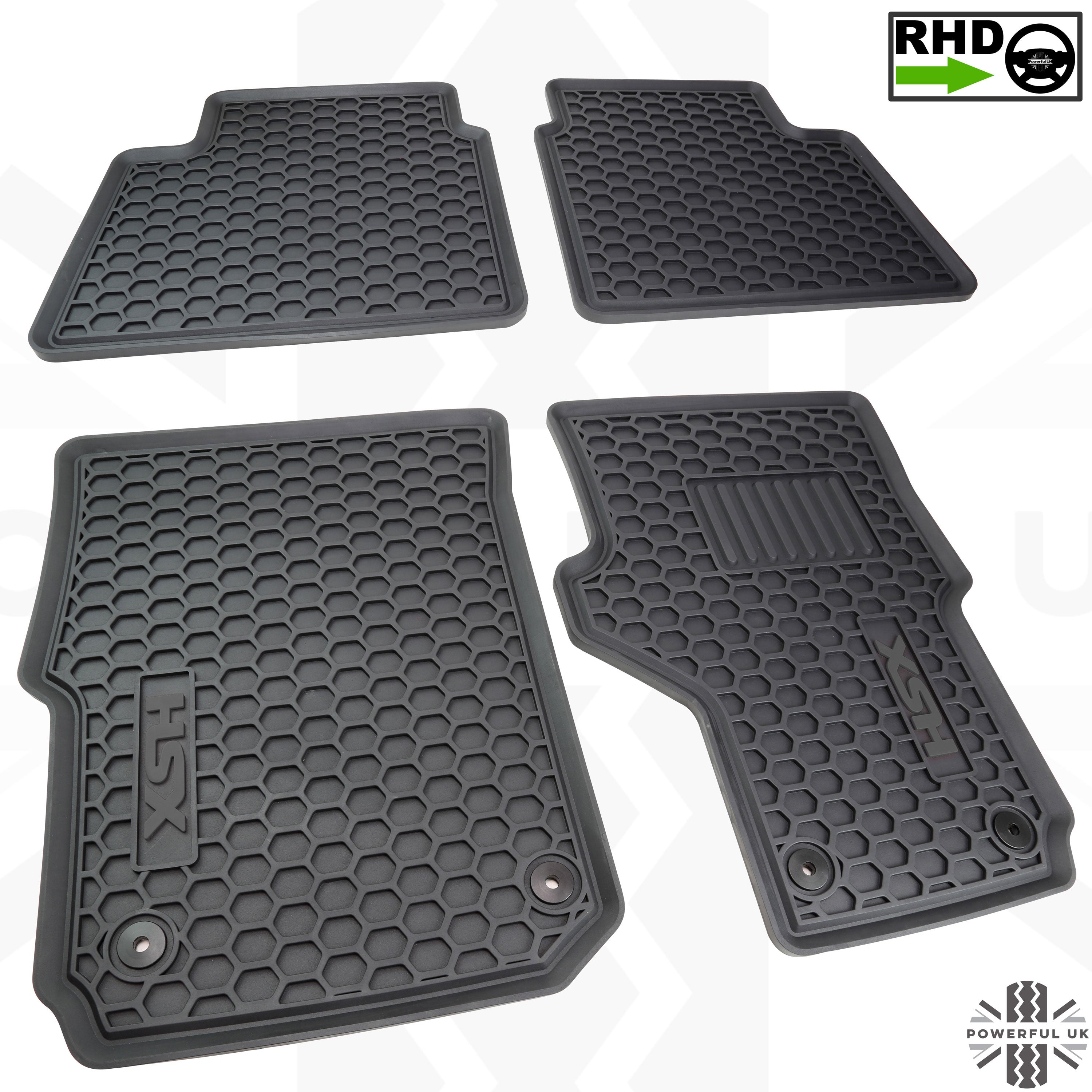 4PCS 3D Molded TPE Car Floor Mats For Volkswagen Amarok 2010-2020 – Black, All-Weather, Anti-Slip, Odorless