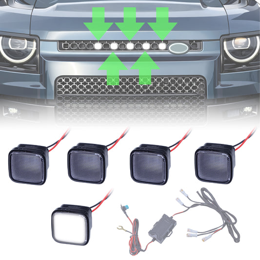 5pc LED Kit for OCTA Front Grille for Land Rover Defender L663 - White
