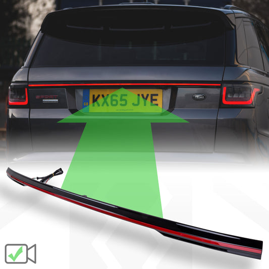 Rear Tailgate LED Lightbar for Range Rover Sport L494 WITH reverse camera - RED Lens